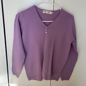 Vintage Lilac Machine washable Lambswool Sweater S